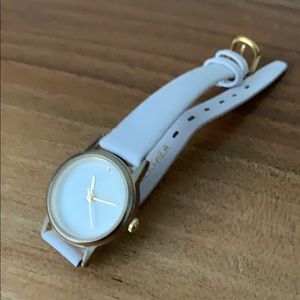 American apparel white leather watch